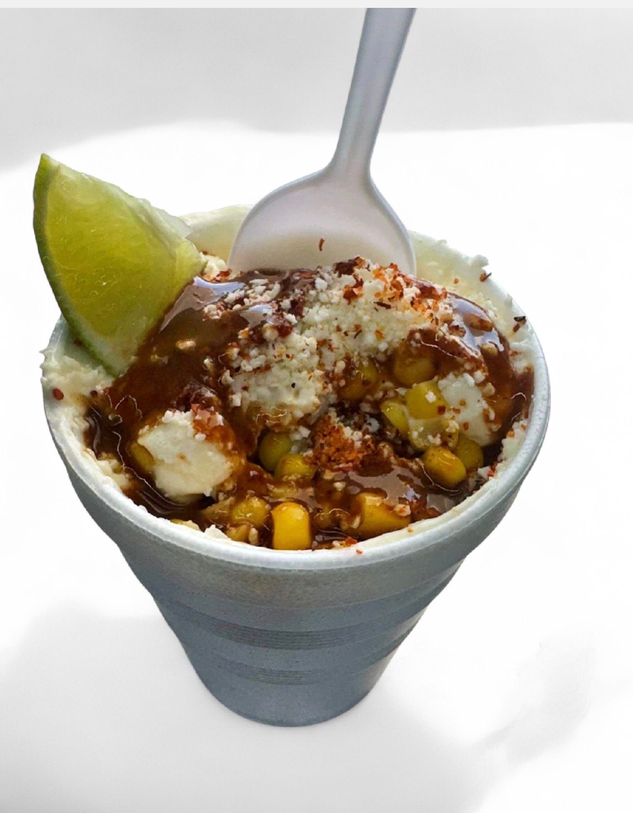 Elote en Vaso from Taqueria La Canasta